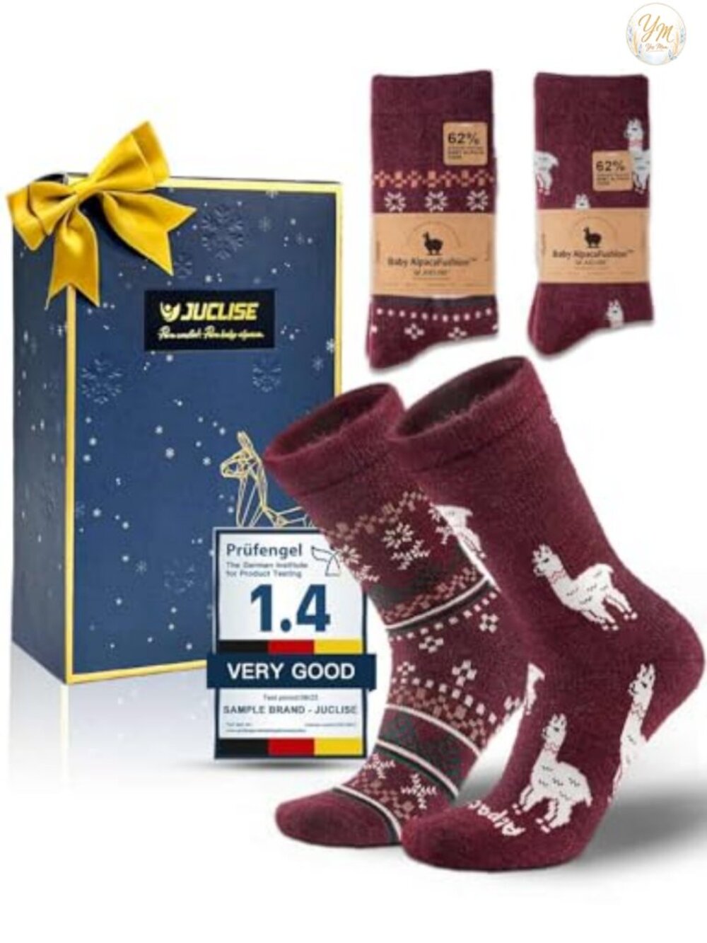 Alpaca Wool Heavyweight Crew Socks for Winter Hiking Thermal Thick